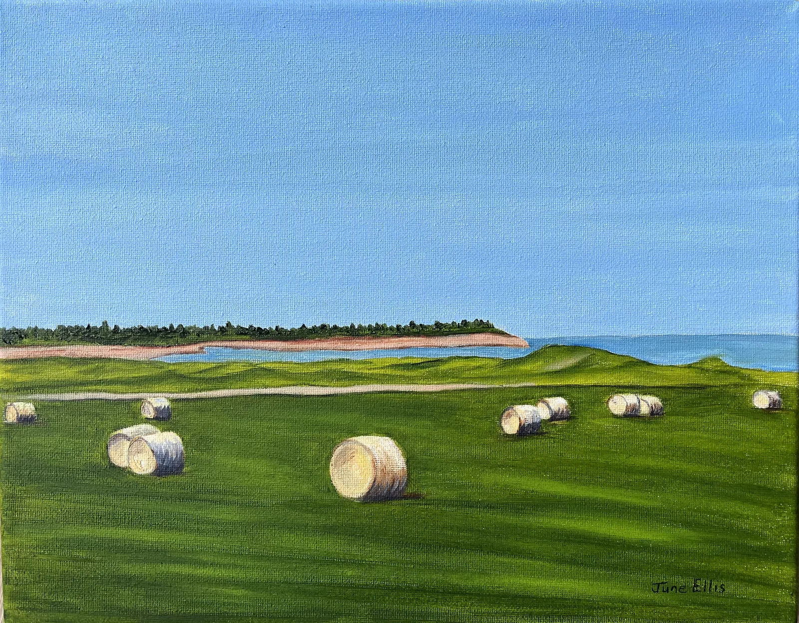 Bales to the Shore by PEI artist June Ellis